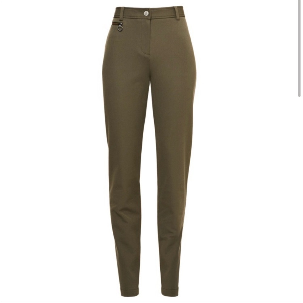 Worth NY Olive Porter Zip Detail Pants Skinny Cotton Twill NWT 0X